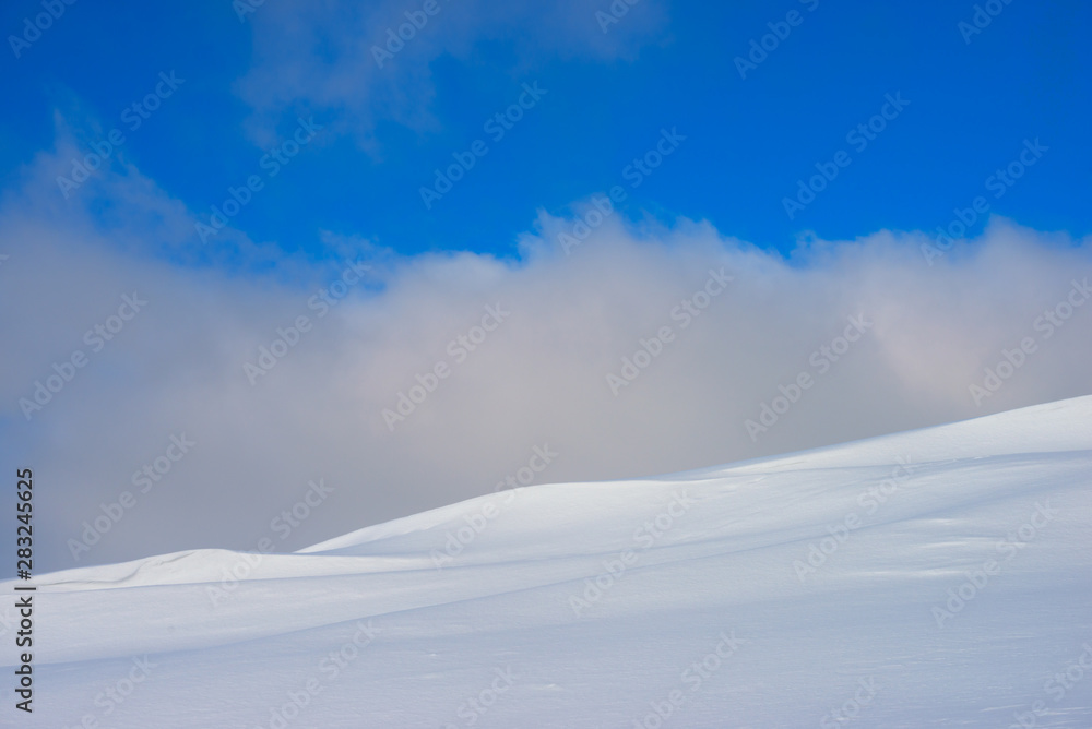 Abstract view of snowy slope