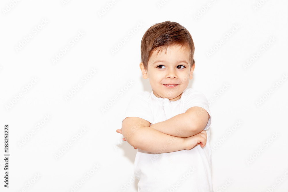 emotional boy on a light background emotional boy on a light background