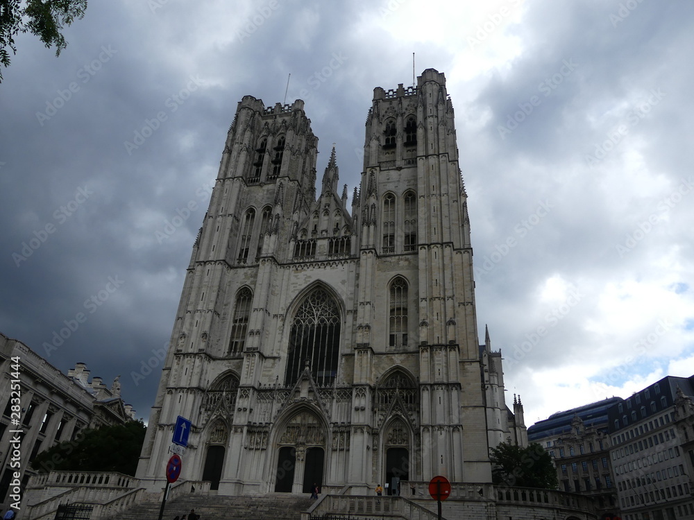 Fototapeta premium View of The Cathedral of St. Michael and St. Gudula.