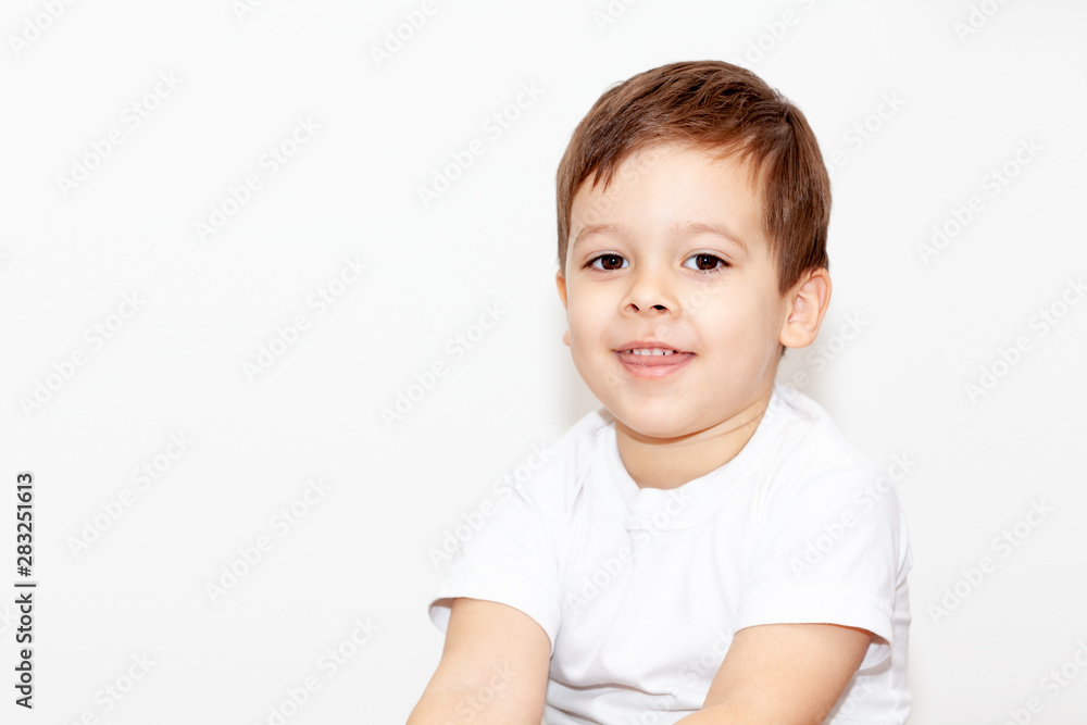 emotional boy on a light background emotional boy on a light background