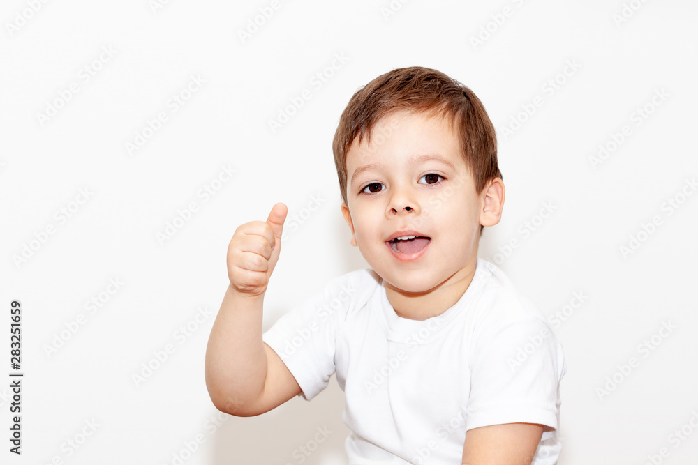 emotional boy on a light background emotional boy on a light background