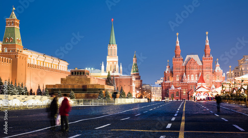 Photography Panoramic view of the State Historical Museum of Russia, Kremlin wall and Lenin'