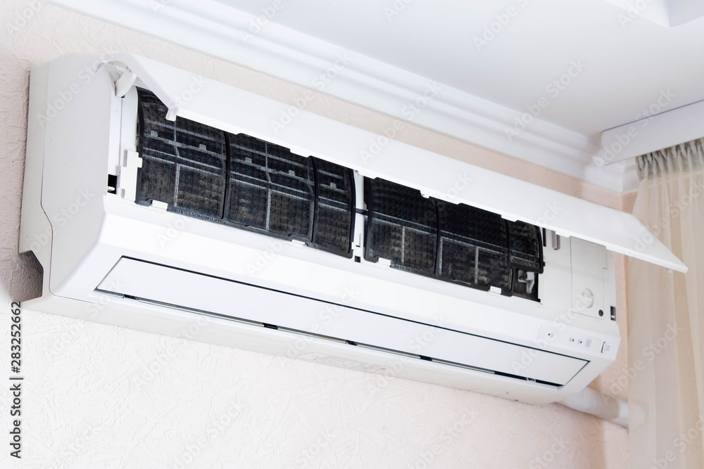 Home air conditioner open for cleaning Home air conditioner open for cleaning
