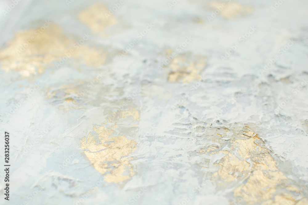 White snow texture with pasty painting elements. Light Christmas background with silver foil elements, gold foil slices on panoramic canvas. Horizontal pale cold backgrounds. Winter wedding design. White snow texture with pasty painting elements. Light Christmas background with silver foil elements, gold foil slices on panoramic canvas. Horizontal pale cold backgrounds. Winter wedding design.