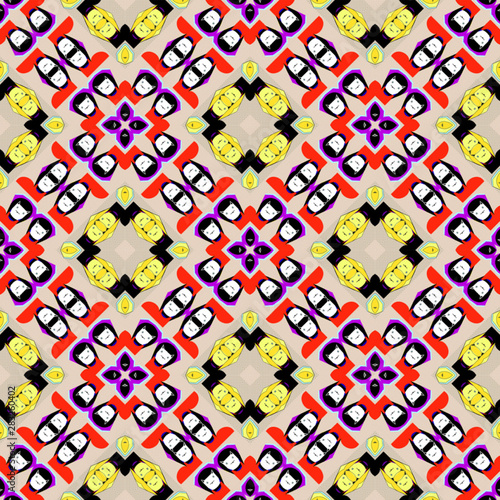 Seamless pattern with Egyptian Cats