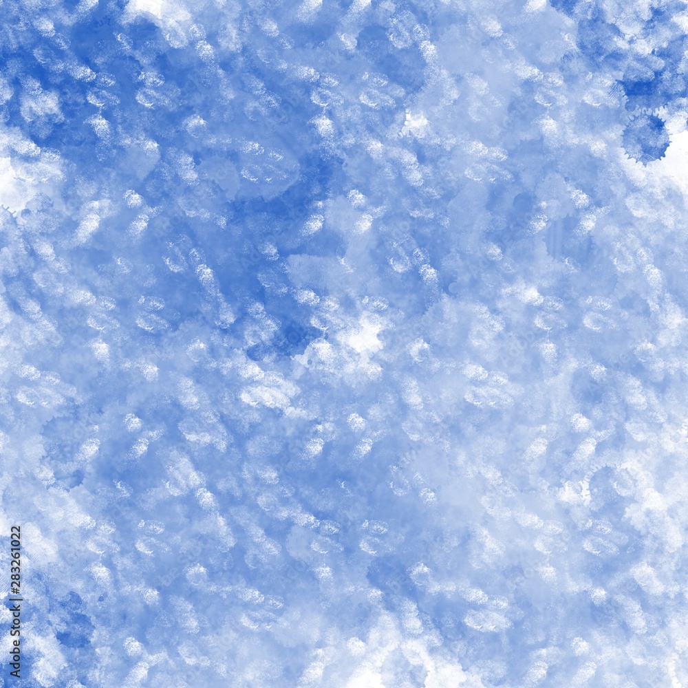 Abstract grunge background with blue splashes on white