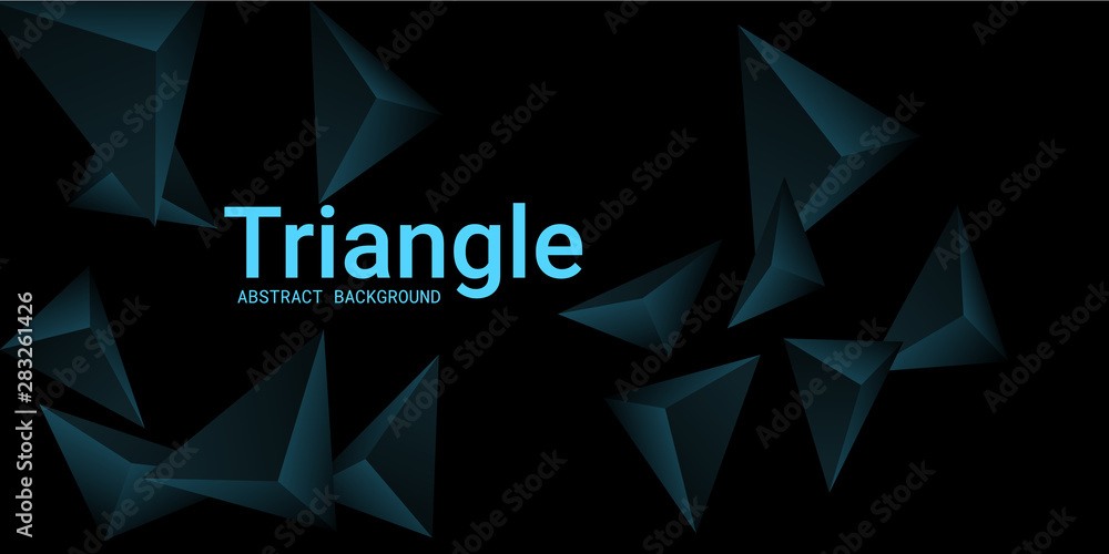 Fototapeta premium Abstract composition of triangle.