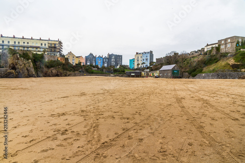 Tenby in Wales, from Castle Beach, landscape, wide angle © Andy Chisholm