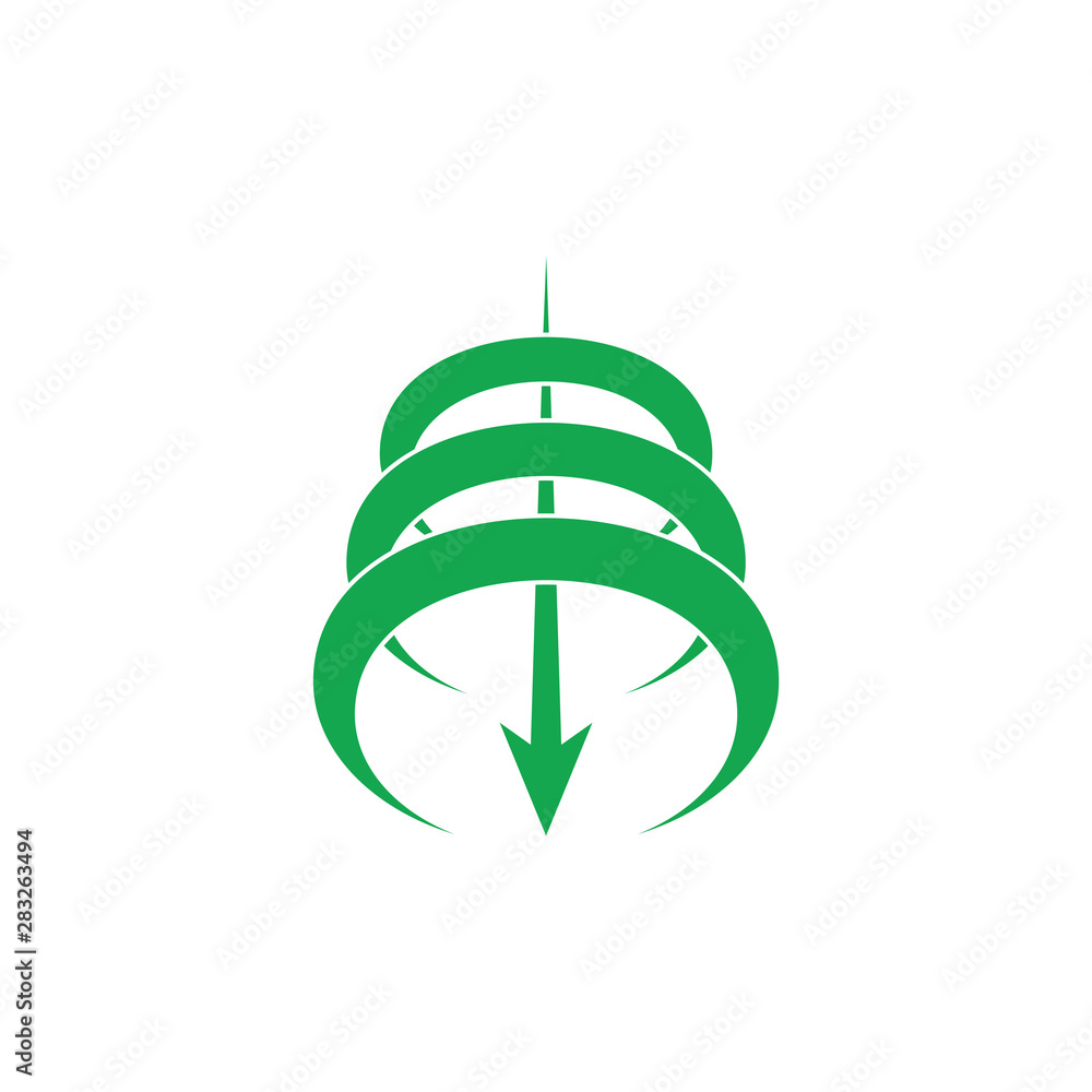 3d arrow down curves motion logo vector 3d arrow down curves motion logo vector