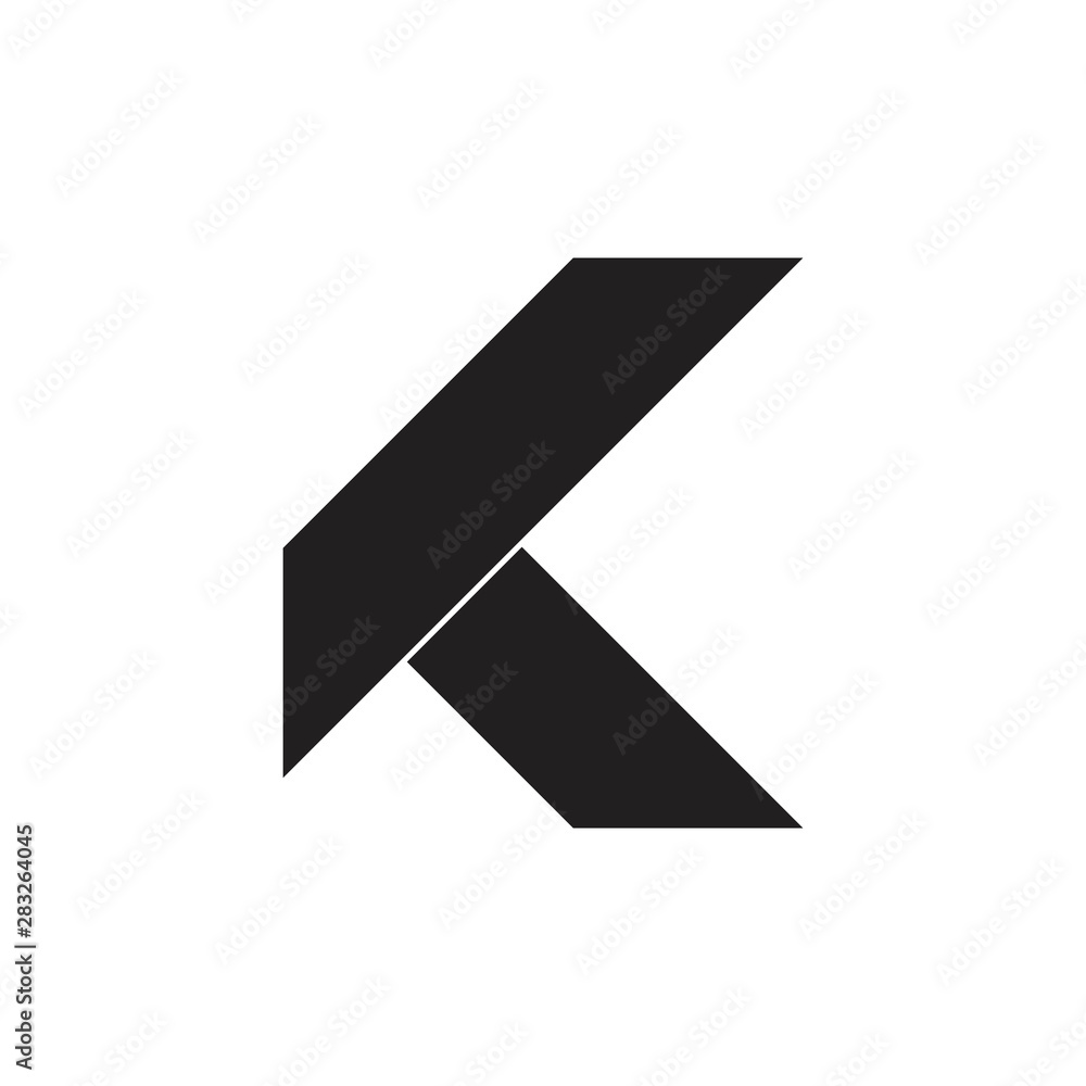 letter k simple line logo vector letter k simple line logo vector