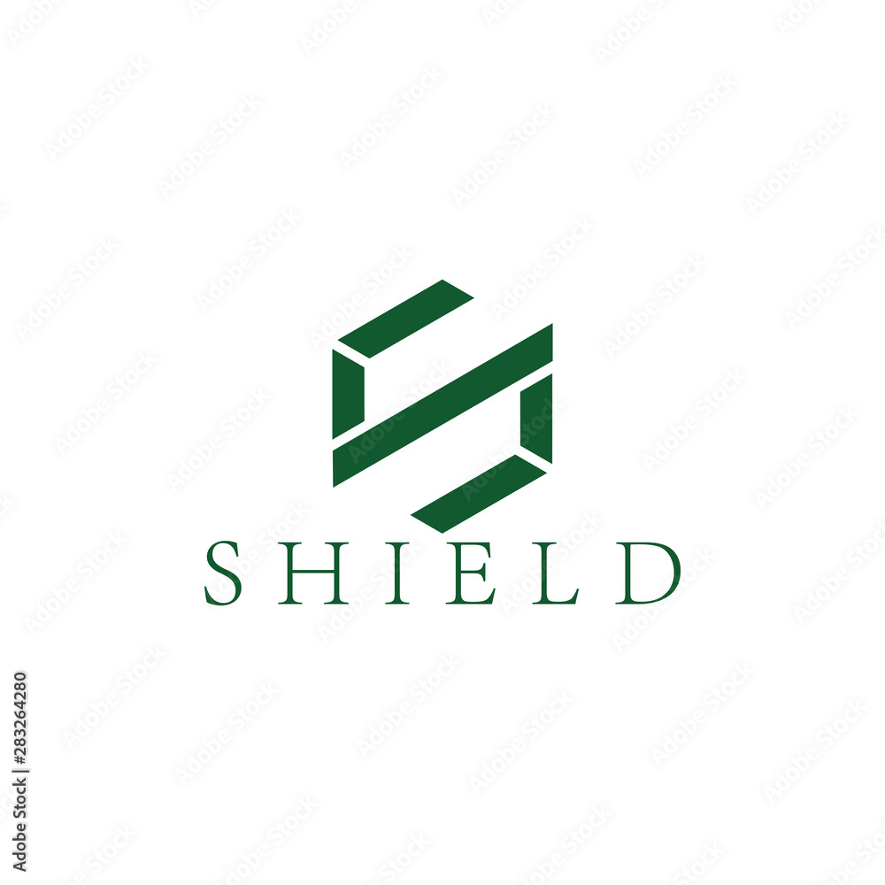 letter s shield geometric logo vector letter s shield geometric logo vector