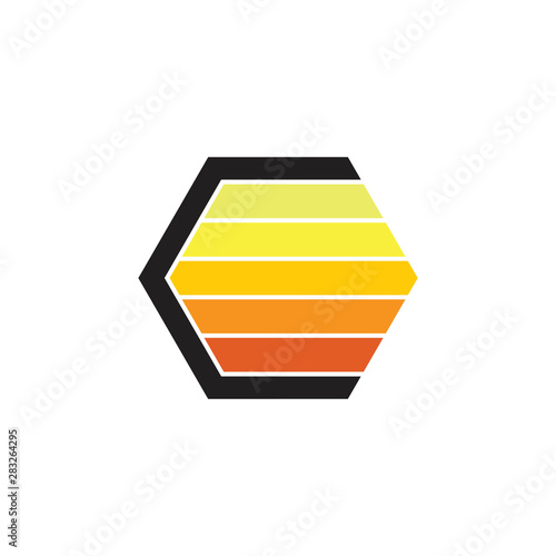 letter c honey comb logo vector