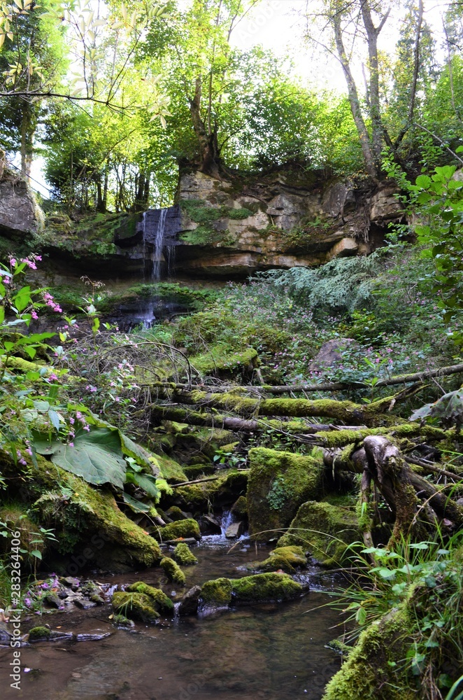 Fototapeta premium Wasserfall Laufenmühle Welzheim