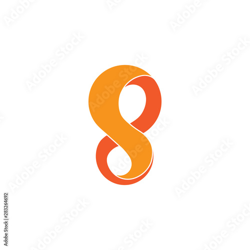 Fototapeta Naklejka Na Ścianę i Meble -  abstract letter s infinity ribbon logo vector
