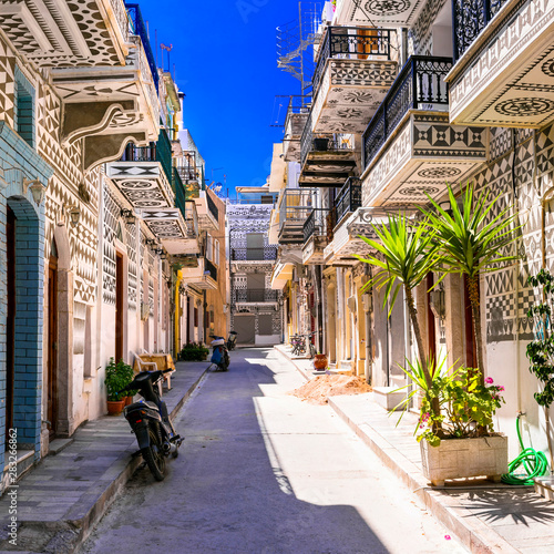 Fototapeta Naklejka Na Ścianę i Meble -  Landmarks of Greece - unique traditional village Pyrgi in Chios island with ornamental houses