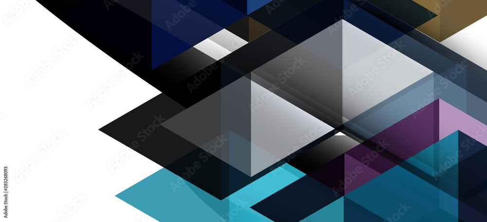 Fototapeta premium Abstract concept triangle graphic element. Technology background. Banner, poster template