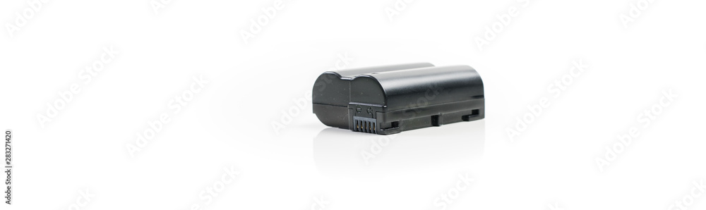 DSLR battery isolated on white background DSLR battery isolated on white background