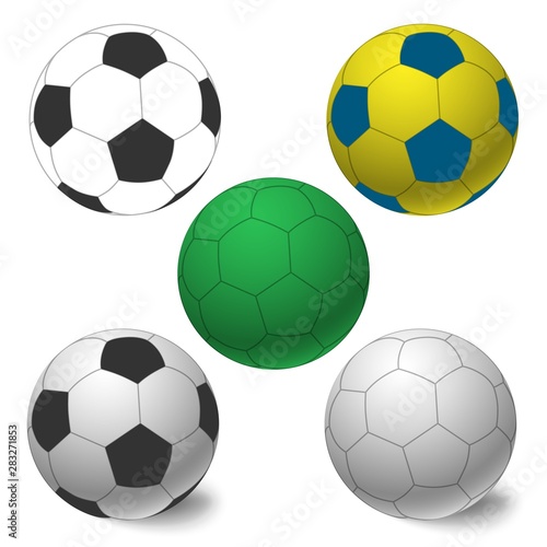 Soccer ball. Football ball icon set