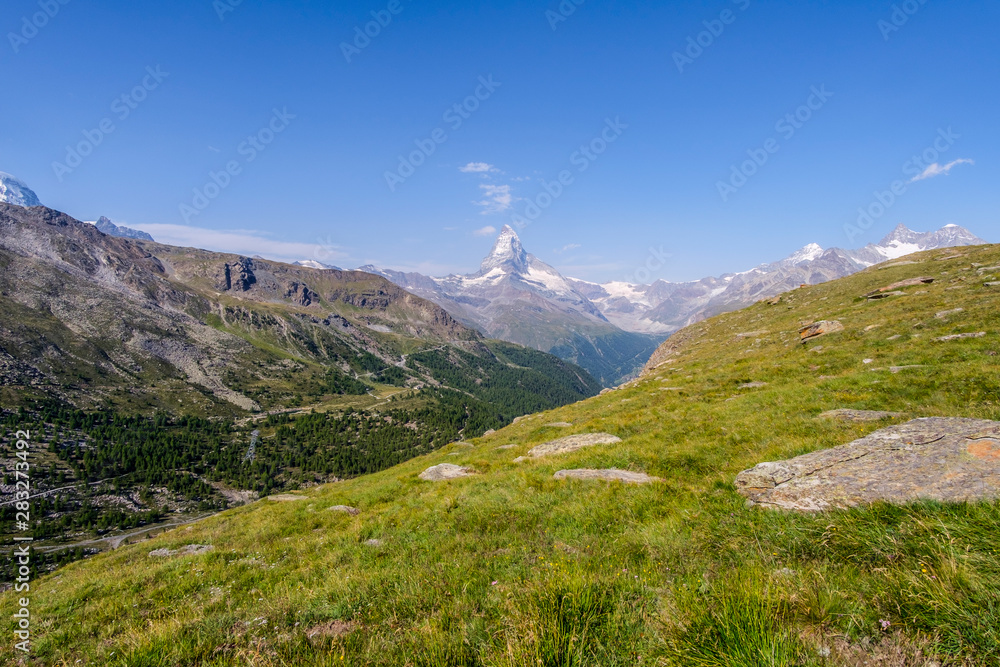 Nice view of Matterhorn in Swiss Alps, Switzerland