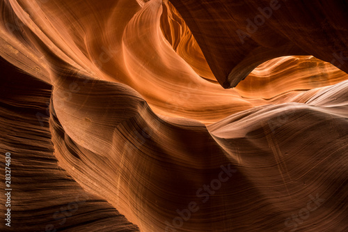 Lower Antelope Canyon - famous sandstone formations in Page, Arizona, USA