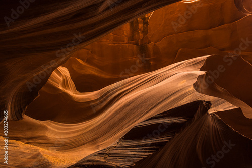 Lower Antelope Canyon - famous sandstone formations in Page, Arizona, USA