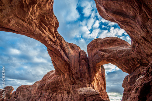 Double Arch in beautiful Arches National Park, Utah, USA