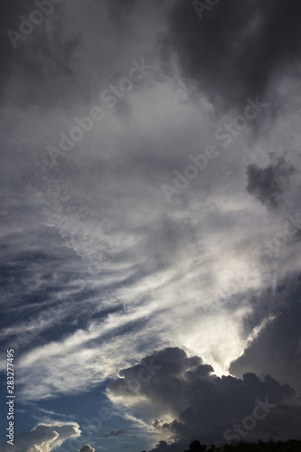 dramatic sky with clouds