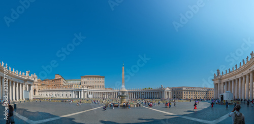 Panoramic Image of the Northern side of St. Peter's Square in the Vatican