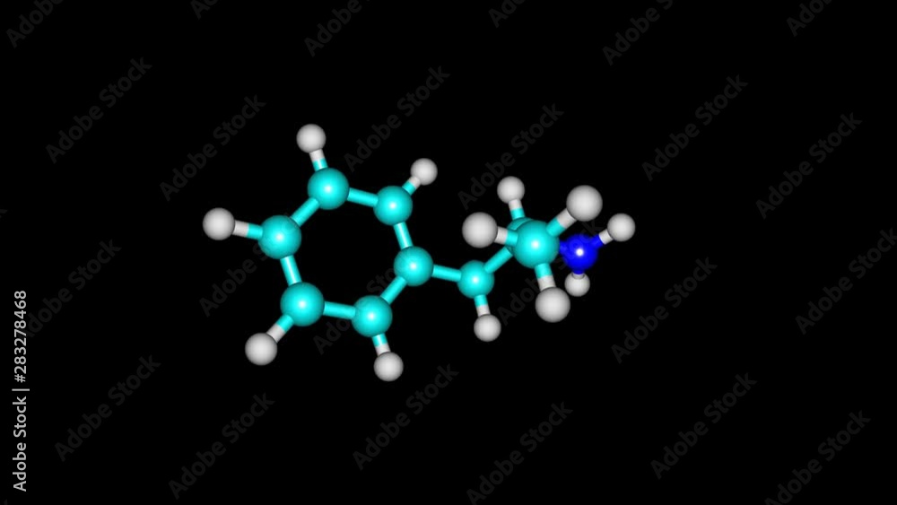 Dexamfetamine molecule - stimulant drug Dexamfetamine molecule - stimulant drug