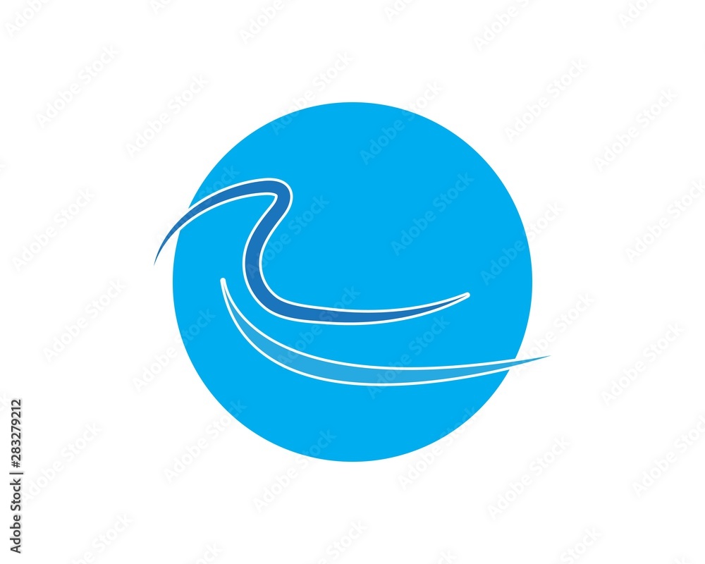 Water Wave Icon Logo Template Water Wave Icon Logo Template