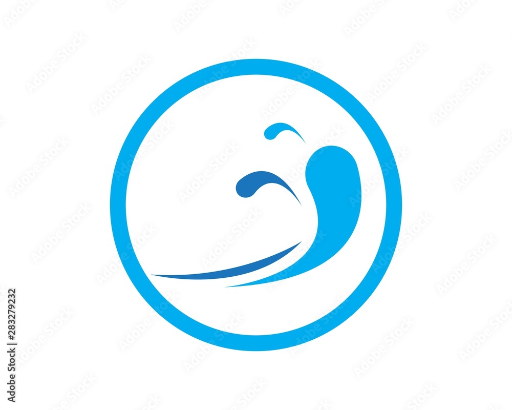 Water Wave Icon Logo Template Water Wave Icon Logo Template