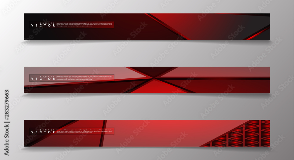 Vector banners with light red backgrounds suitable for advertising and so on. technology design. eps 10