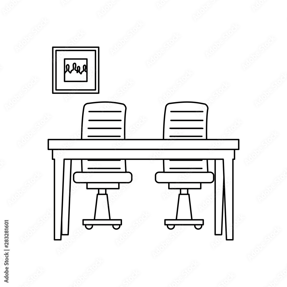 office work place scene icons office work place scene icons