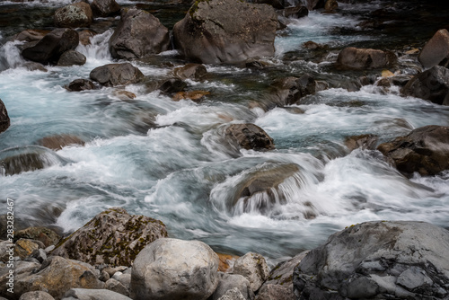 Rushing river water