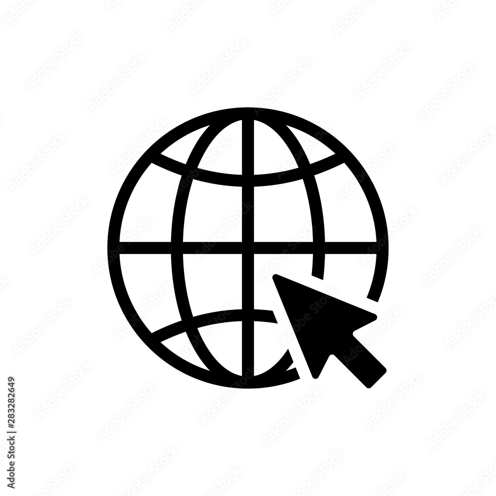 icon, internet, online, web, website, go, url, vector, symbol, sign, world, wide, globe, click, www