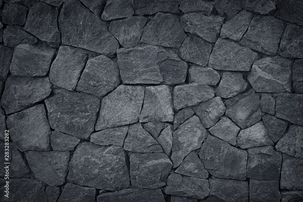 Fototapeta black stone wall texture background
