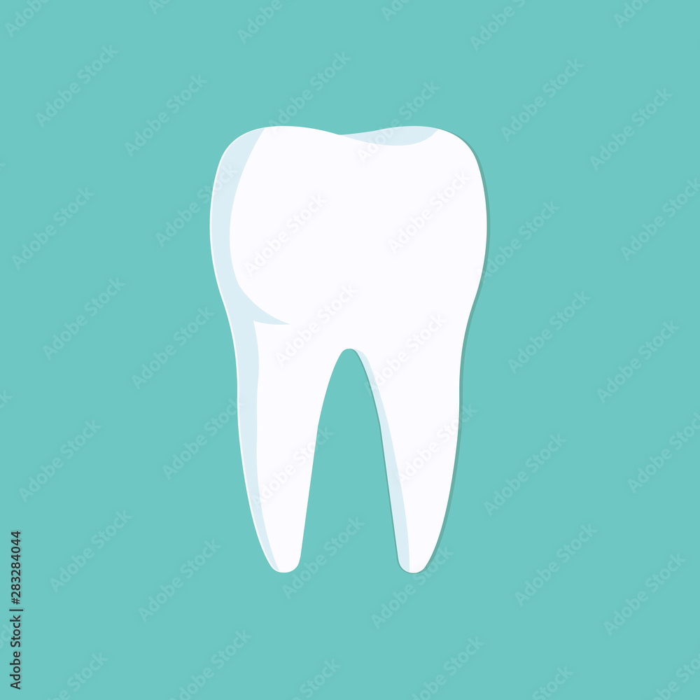Teeth icon. White healthy tooth and bad tooth with cavities. Vector illustration in flat style Teeth icon. White healthy tooth and bad tooth with cavities. Vector illustration in flat style