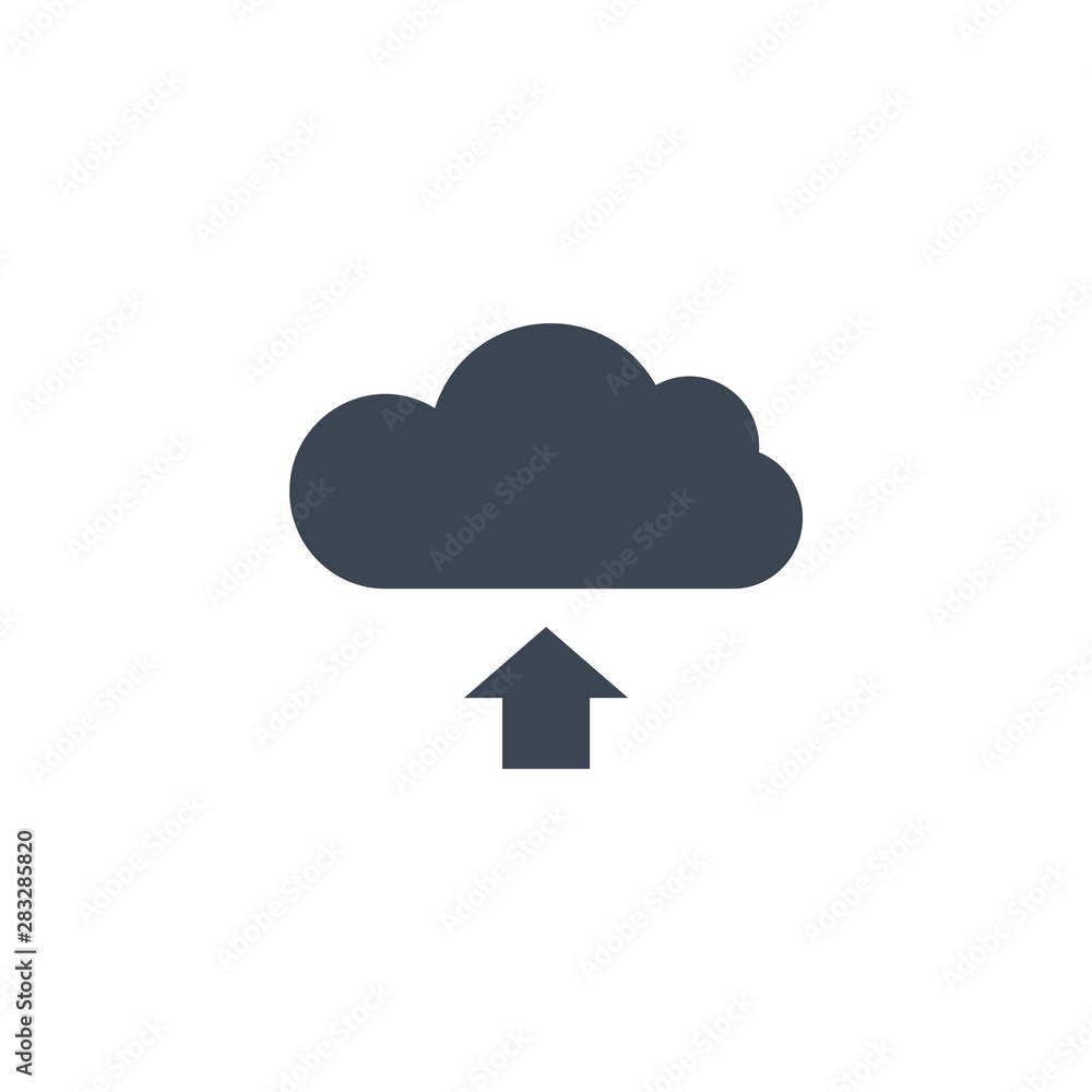 Cloud Storage related vector glyph icon. Isolated on white background. Vector illustration.
