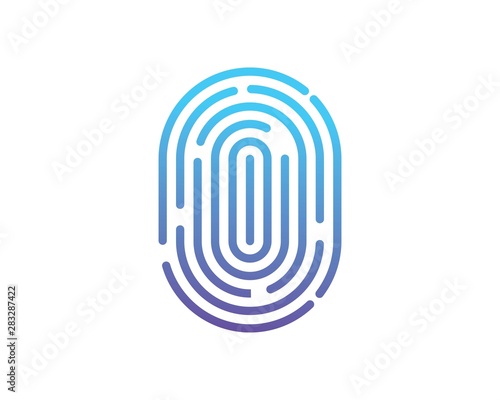 fingerprint logo icon illustration vector template