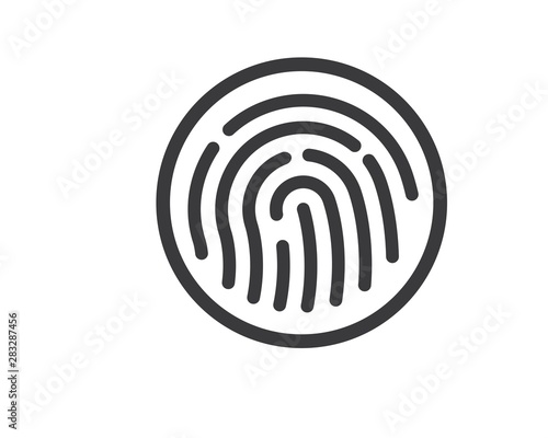fingerprint logo icon illustration vector template