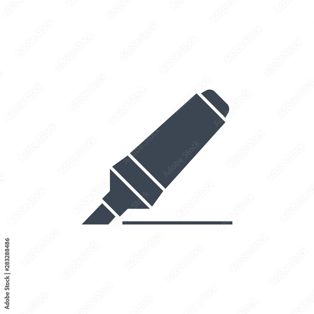 Marker Pen related vector glyph icon. Isolated on white background. Vector illustration. Marker Pen related vector glyph icon. Isolated on white background. Vector illustration.