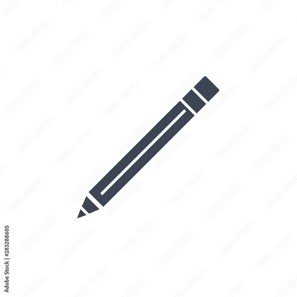 Pencil related vector glyph icon. Isolated on white background. Vector illustration. Pencil related vector glyph icon. Isolated on white background. Vector illustration.