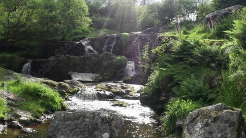 Mountain Creek at Bright Sunny Day in Wales
