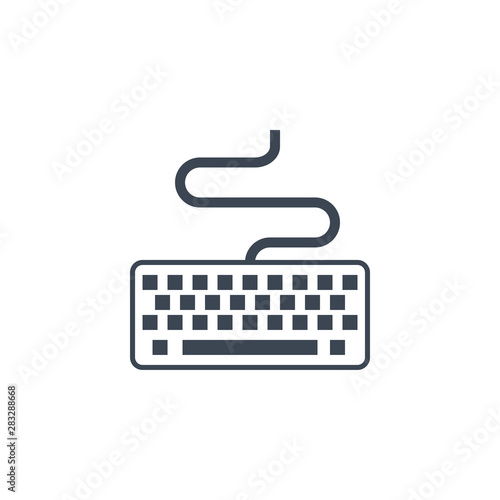 Keyboard related vector glyph icon. Isolated on white background. Vector illustration.