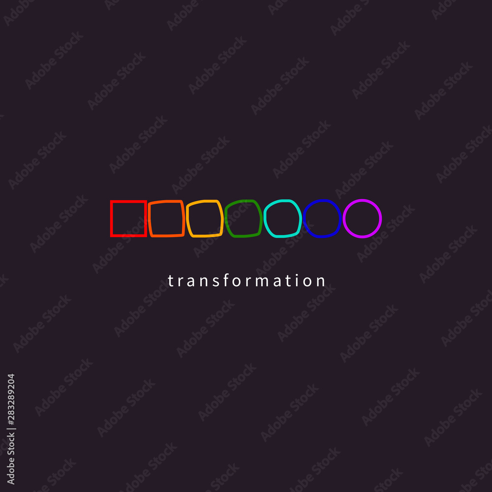 Fototapeta premium Change, transformation, development icon
