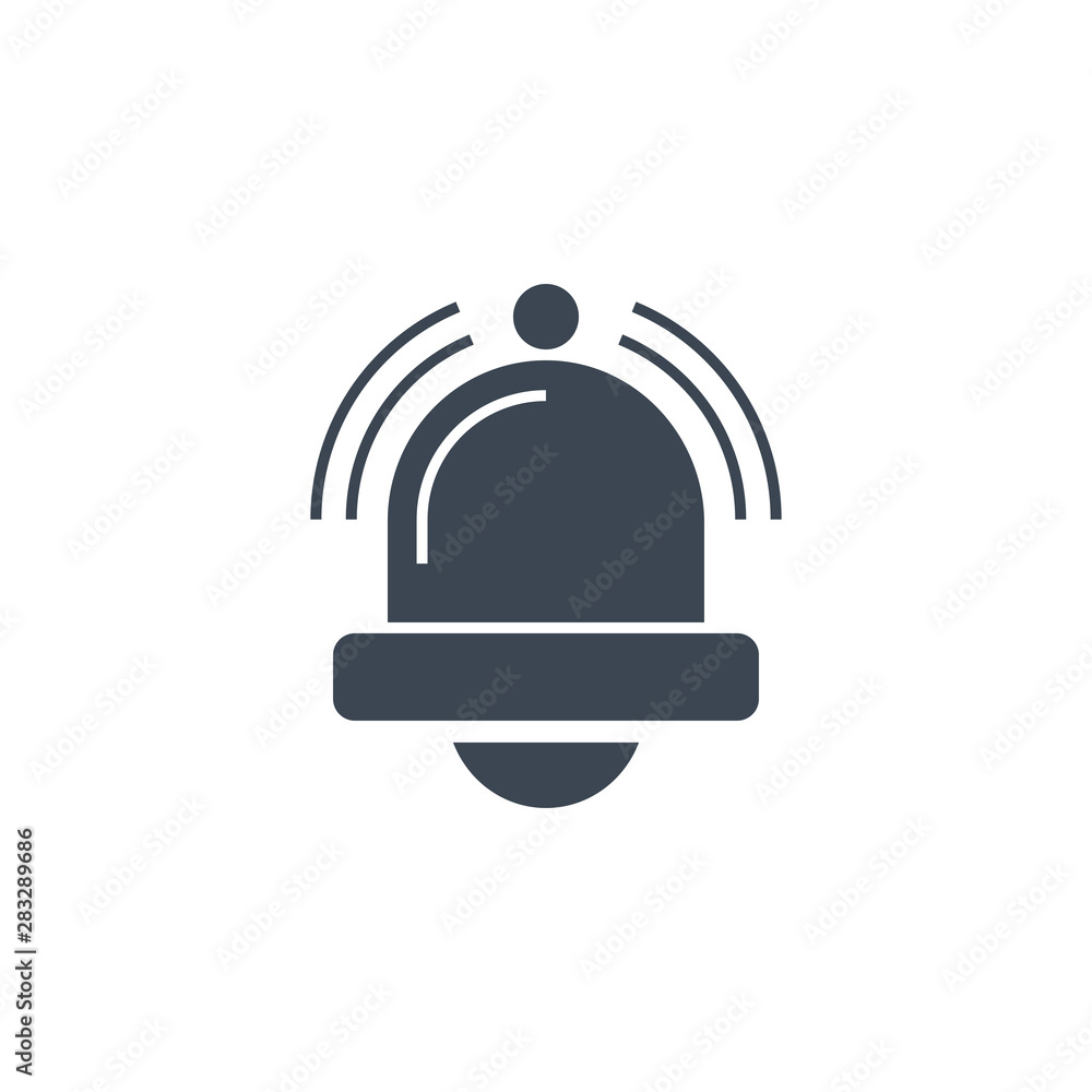 Bell related vector glyph icon. Isolated on white background. Vector illustration.