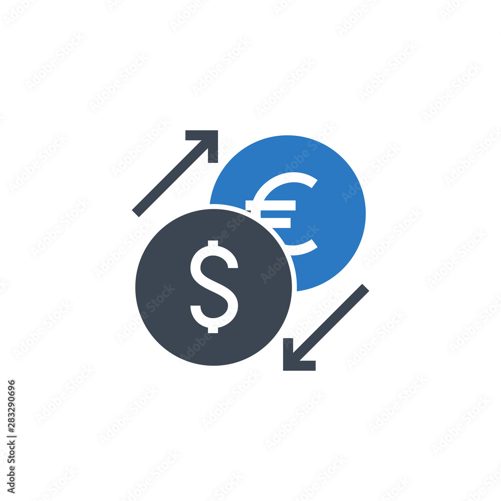 Currency Exchange related vector glyph icon. Isolated on white background. Vector illustration. Currency Exchange related vector glyph icon. Isolated on white background. Vector illustration.