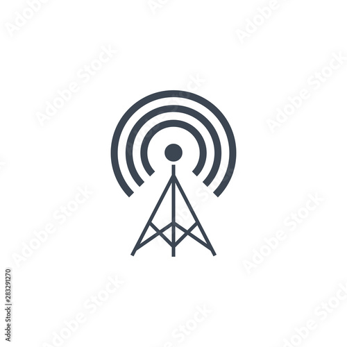 Transmiter related vector glyph icon. Isolated on white background. Vector illustration.