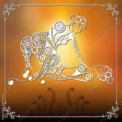 Graphic illustration of with Thai massage 5