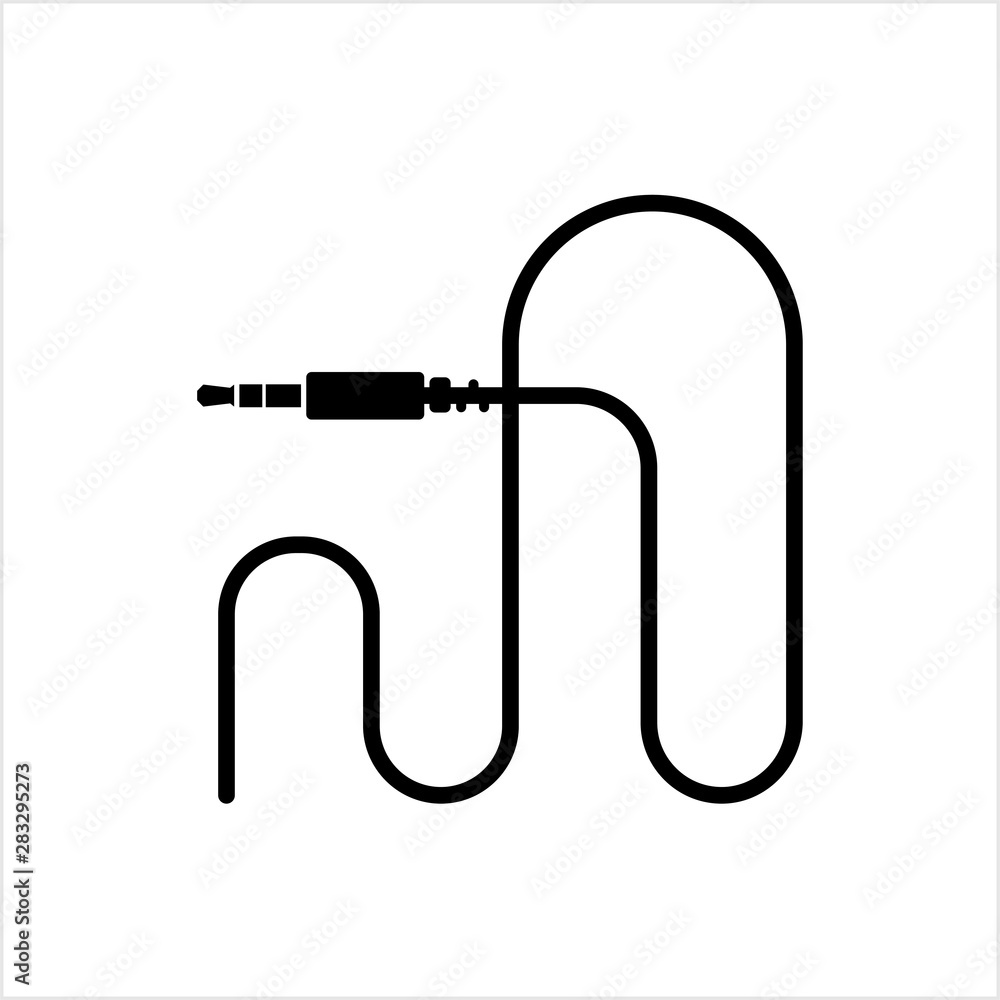 Audio Cable Icon, Plug Wire Audio Cable Icon, Plug Wire